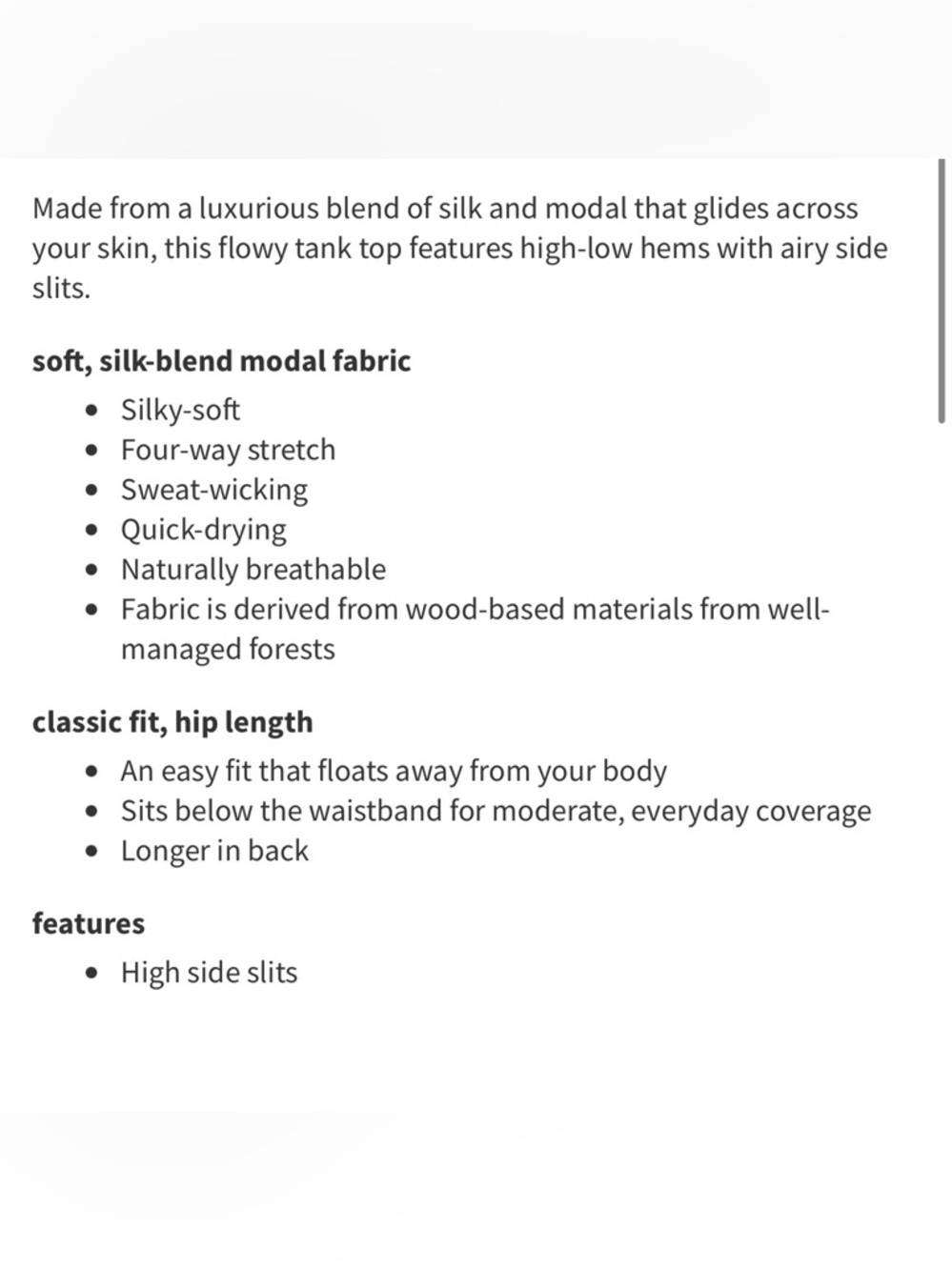 Lululemon SilkyAppeal Side-Slit Tank in Prep Blue - Picture 4 of 4